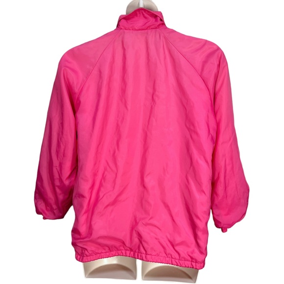 Vintage 70's/80's Pink SEARS Nylon Snap Button Windbreaker Size XL - Picture 7 of 15